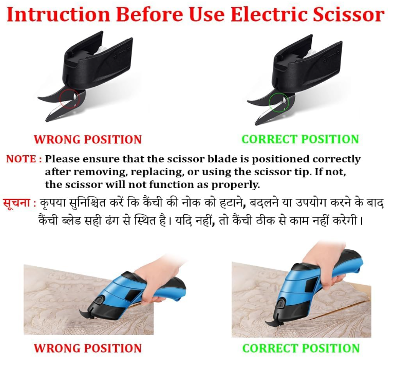 Electric Cloth Cutting Scissors - Cordless Fabric Cutter Machine for Craft and Tailoring, Kaichi Scissors for Leather