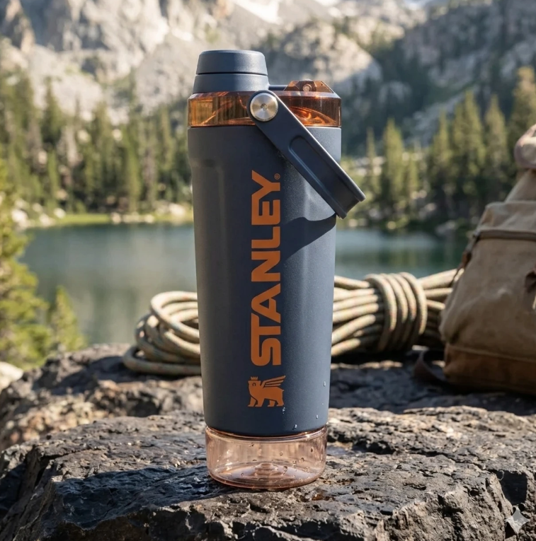 Stainly Gym Shaker Bottle | Vacuum Insulated Stainless Steel Water Bottle | Leakproof Insulated Stainless Steel Shaker Cup Protein Shakes [600 ML]