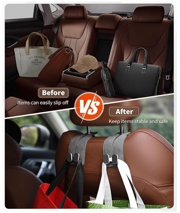 Leather Car Seat Headrest Hook