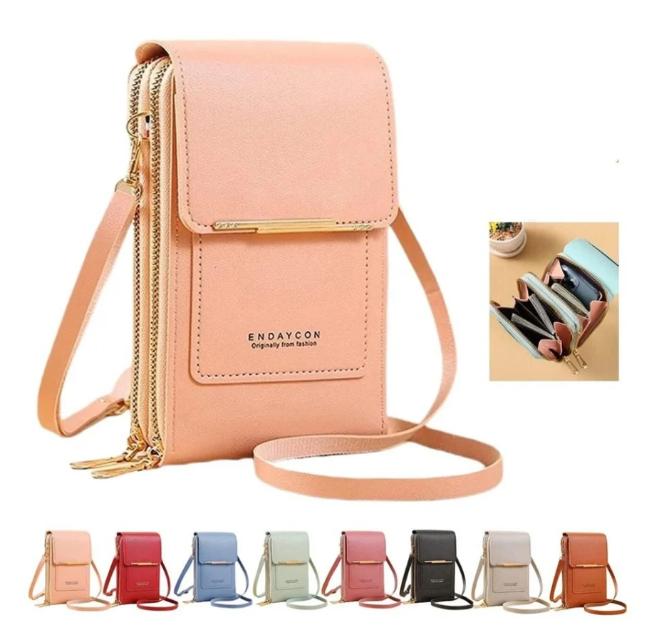 Women Cross Body Purse Touch Screen Phone Purse Leather Cell Phone Purse Cross Body Sling Bag