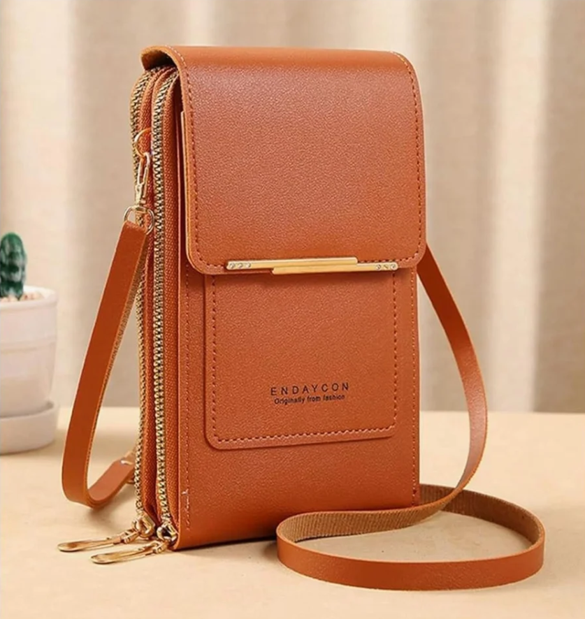 Women Cross Body Purse Touch Screen Phone Purse Leather Cell Phone Purse Cross Body Sling Bag