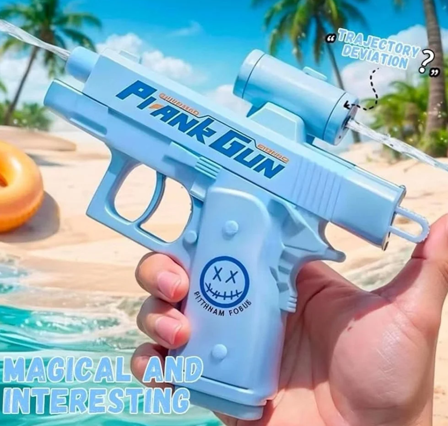 Prank Two-Way Water Gun, Double Spray Squirt Gun Toy for Kids and Adults, Blue ABS Plastic, Office and Party Fun(Colour-Blue)