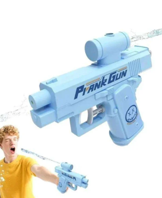 Prank Two-Way Water Gun, Double Spray Squirt Gun Toy for Kids and Adults, Blue ABS Plastic, Office and Party Fun(Colour-Blue)